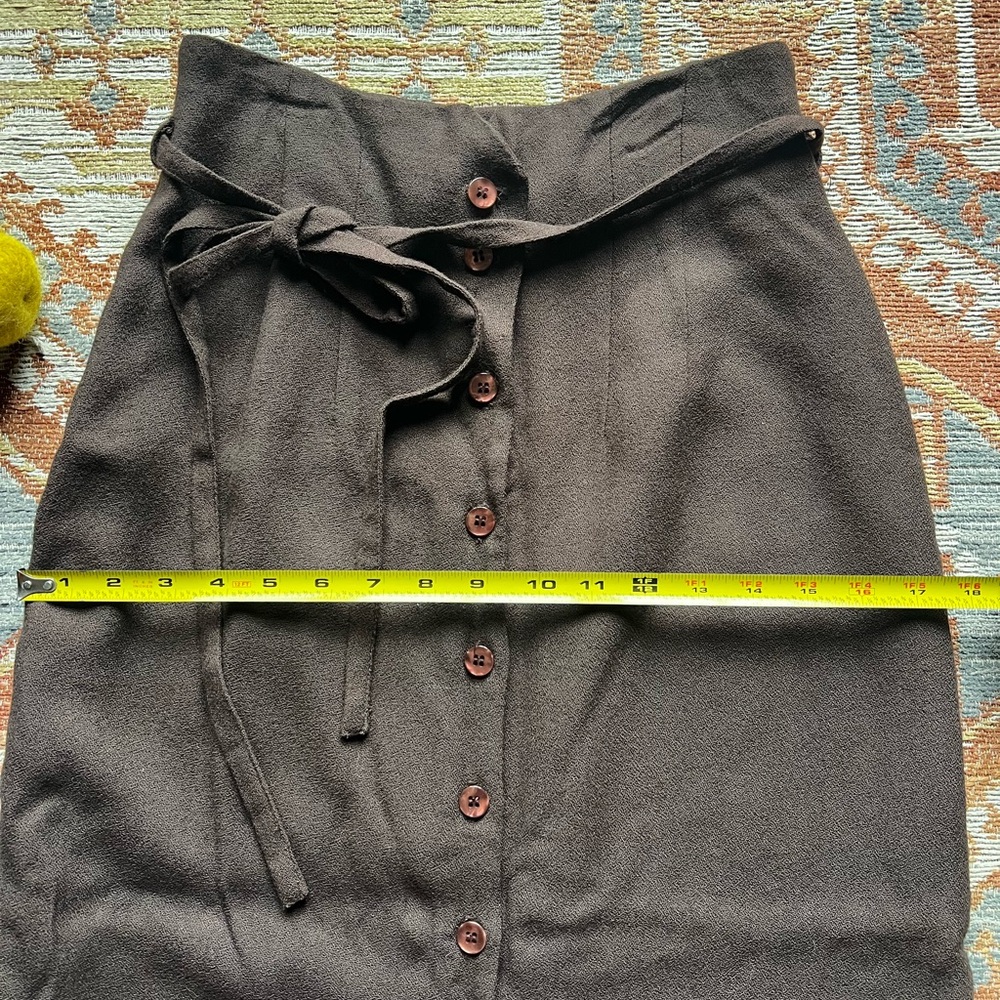 Vintage Early 90s/Late 80s Express Brown Pencil Skirt - Picture 6 of 8